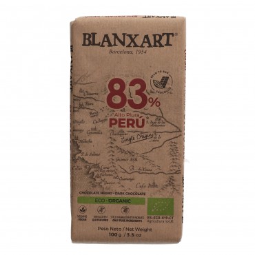 BLANXART XOCO NEGRE ECO 83% PERU 100G