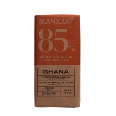 BLANXART XOCO NEGRE 85% GHANA 75G