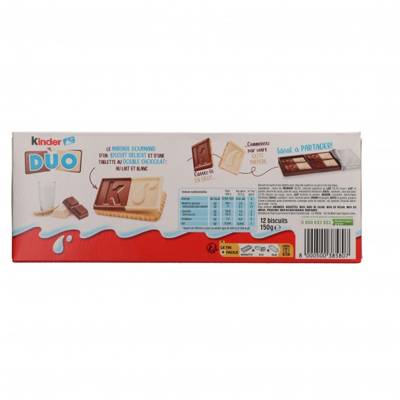 KINDER DUO XOCO LLET-BLANC X12 150G