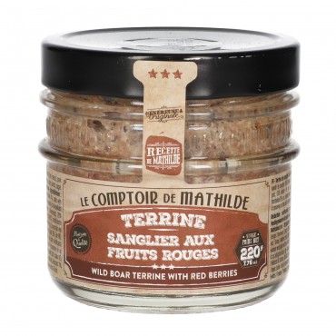 C.M TERRINE SANGLIER FRUITS ROUGES 220G