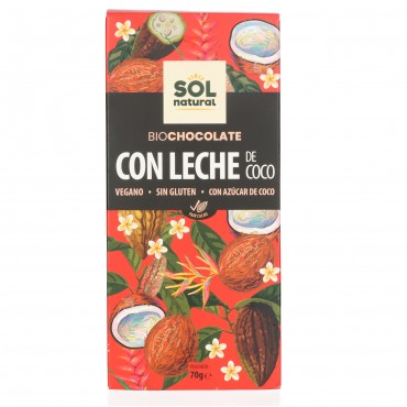 SOL NAT.TABLETTE CHOCO LAIT COCO 70G