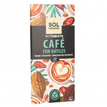 SOL NAT. CHOCO CAFE DATTES 70G