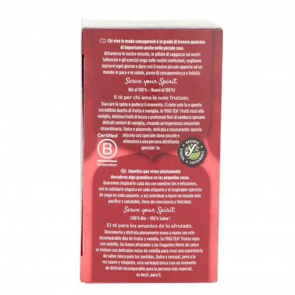 YOGI TEA FRUTOS ROJOS VAINILLA 17U.