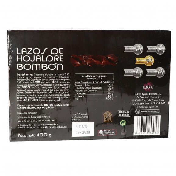 BEATO LAZOS HOJALDRE BOMBON 315G